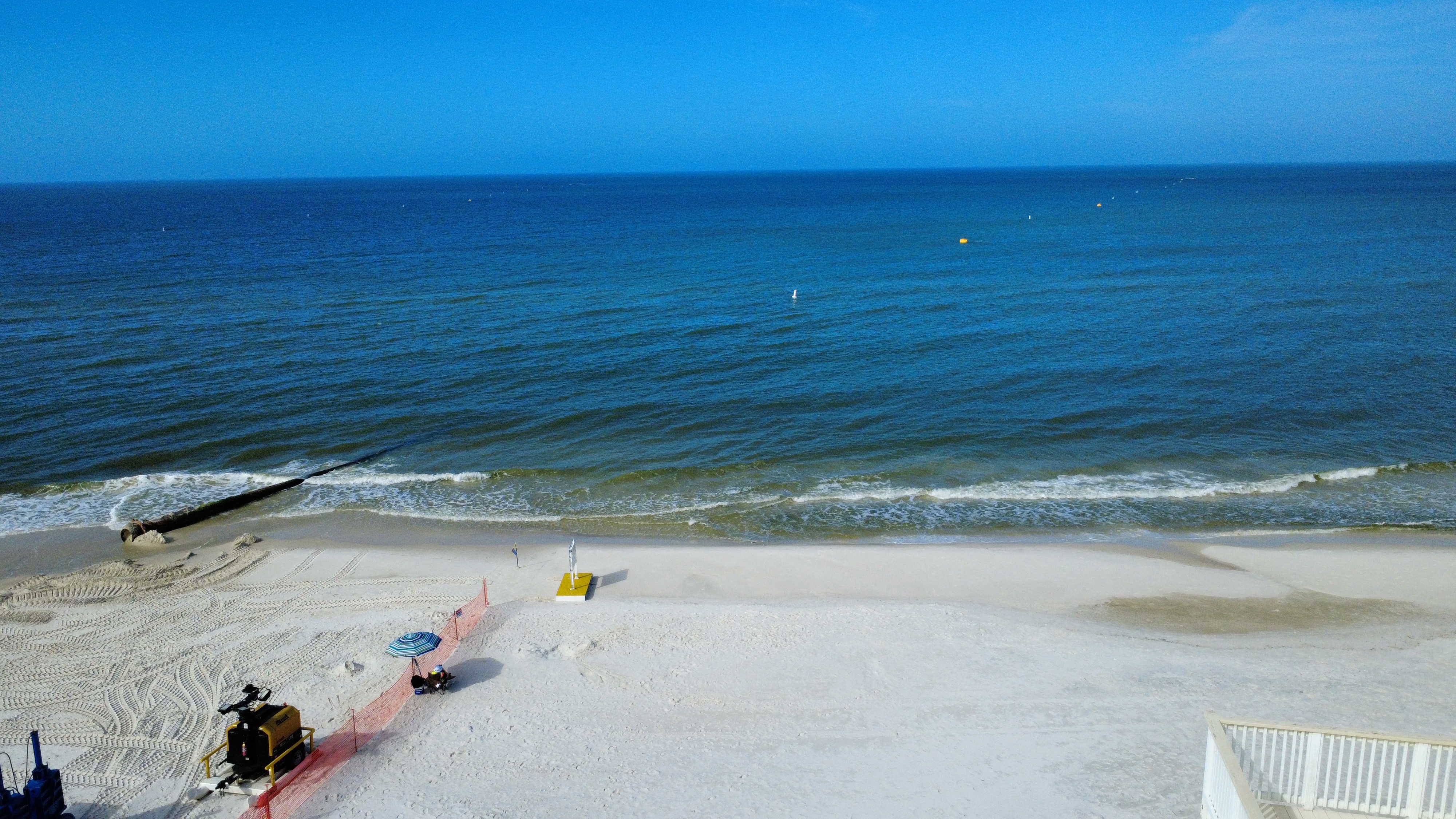 Cape San Blas shoreline and work zone on March 30, 2026
